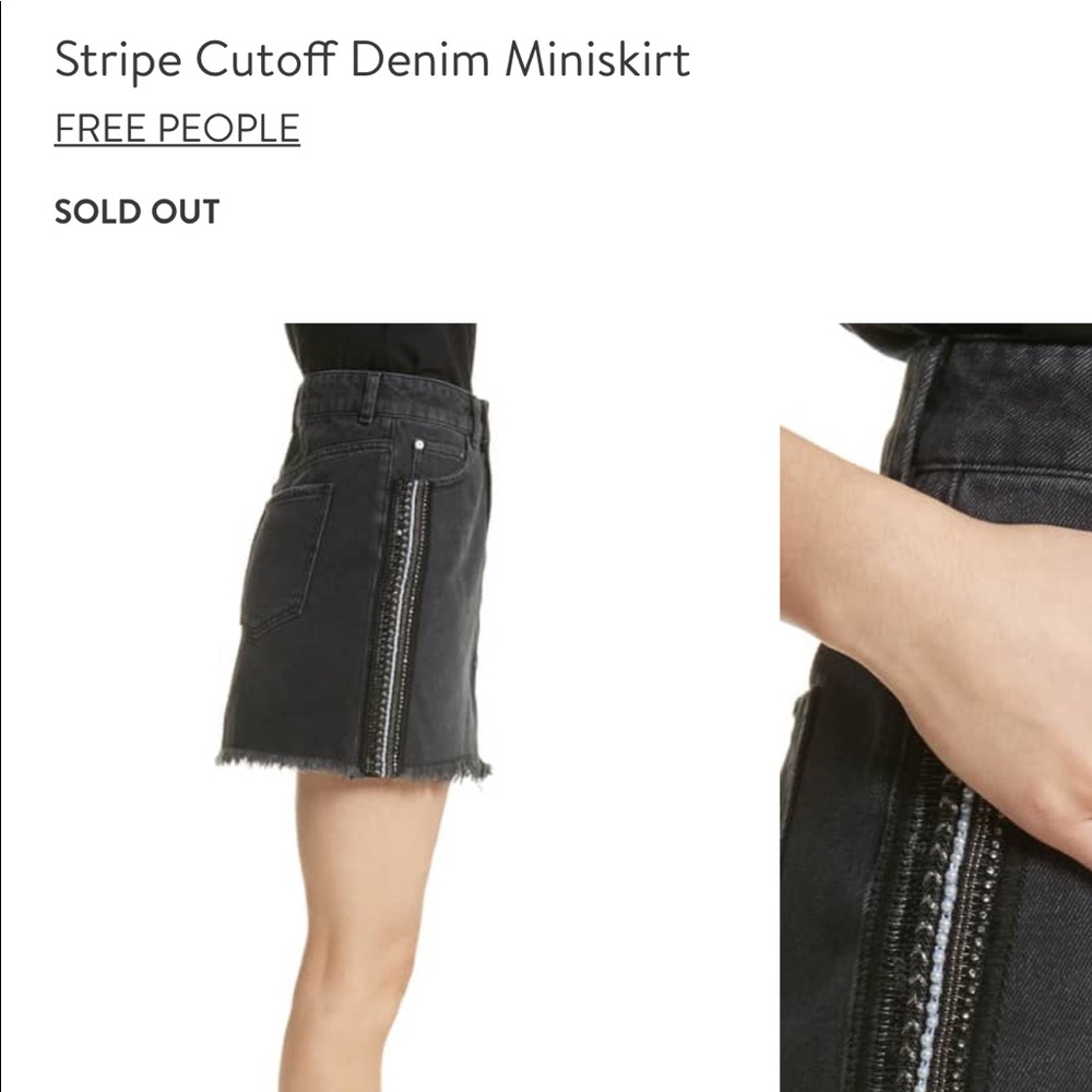 Free People denim skirt